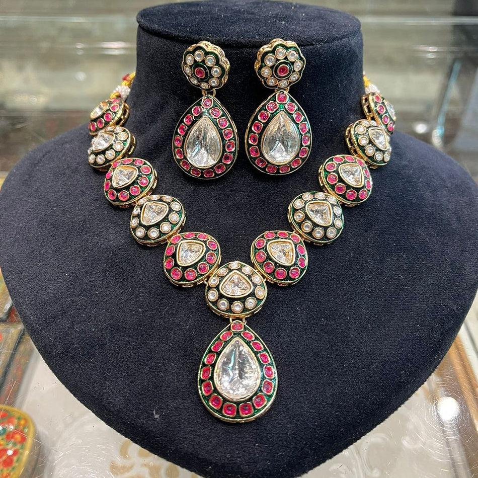 Heritage Pota Necklace in Gold Tone | Bridal Jewellery India