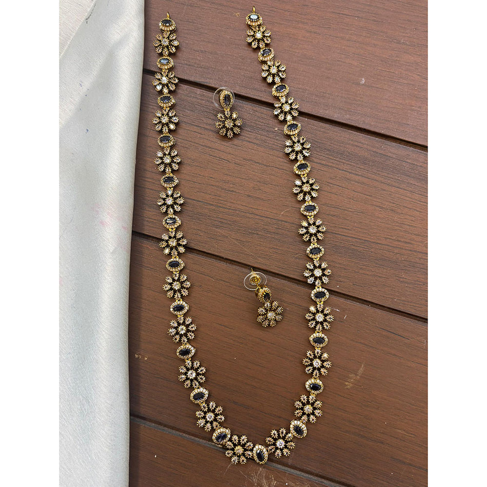 Glorious Crystal Necklace in Sterling Silver | Bridal Jewellery India