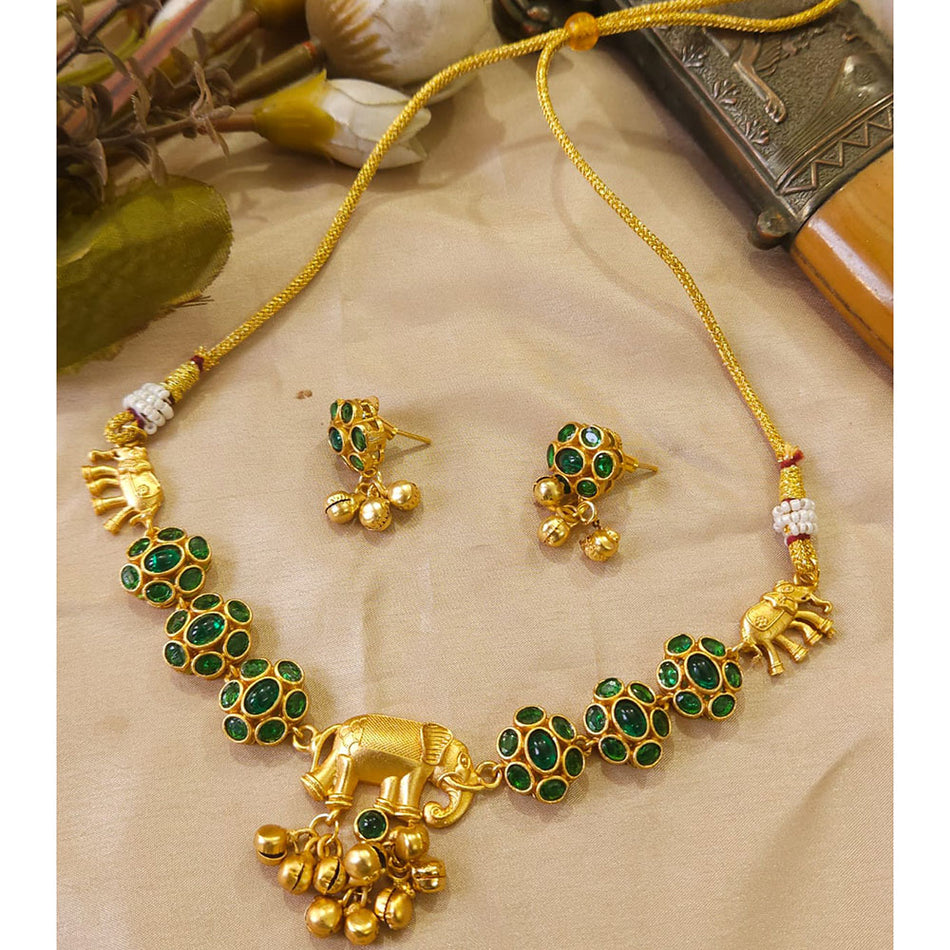 Ghungroo Necklace in Gold Tone | Bridal Jewellery India