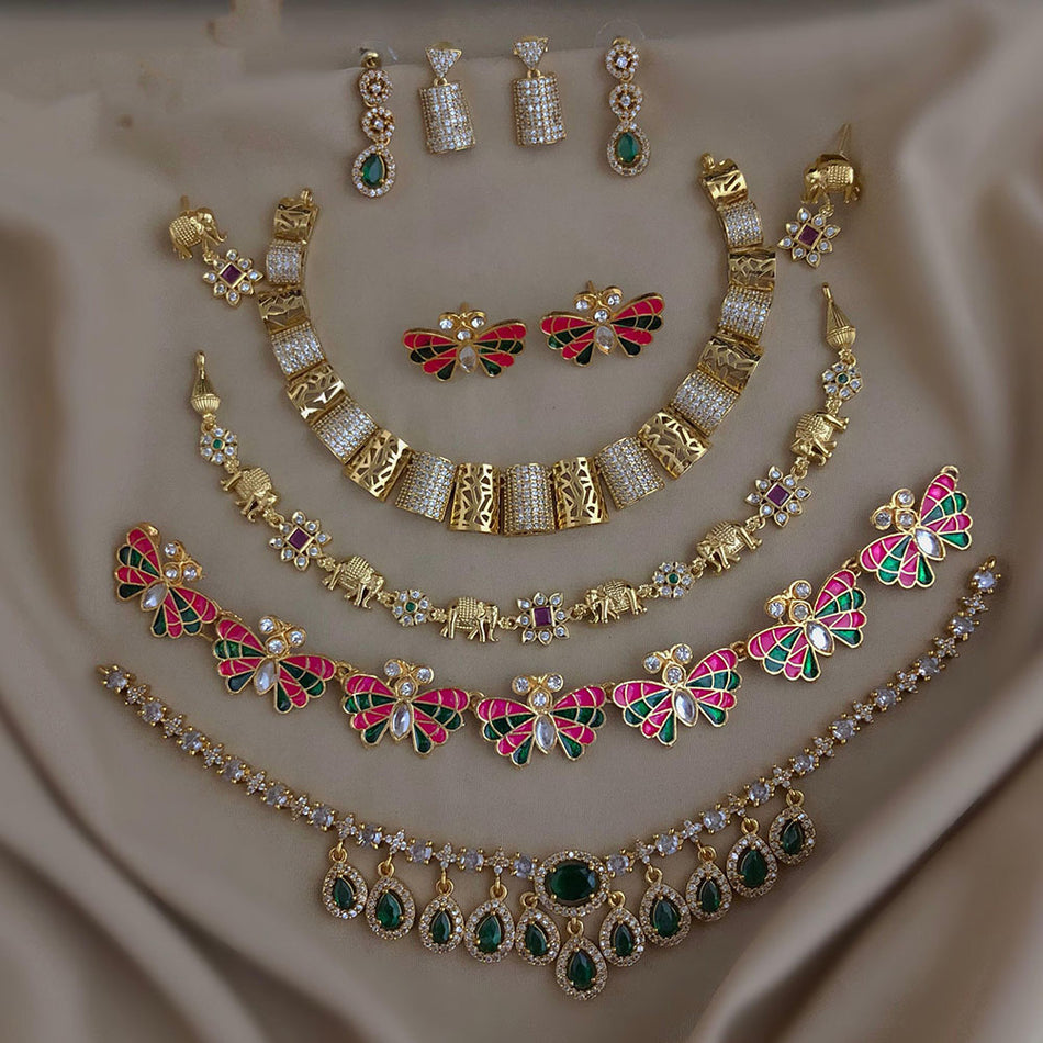 Royal Austrian Stone Choker Necklace for Bride | Bridal Jewellery India