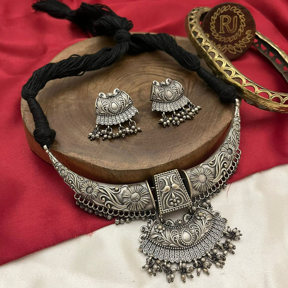 Oxidised Pearl Necklace Set for Bridal | Bridal Jewellery India