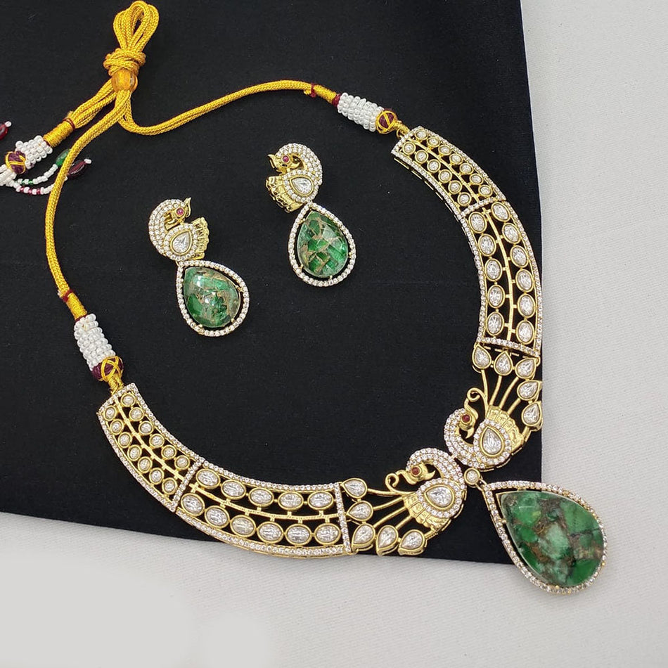 Kundan Necklace in  Gold Plated | Bridal Jewellery India