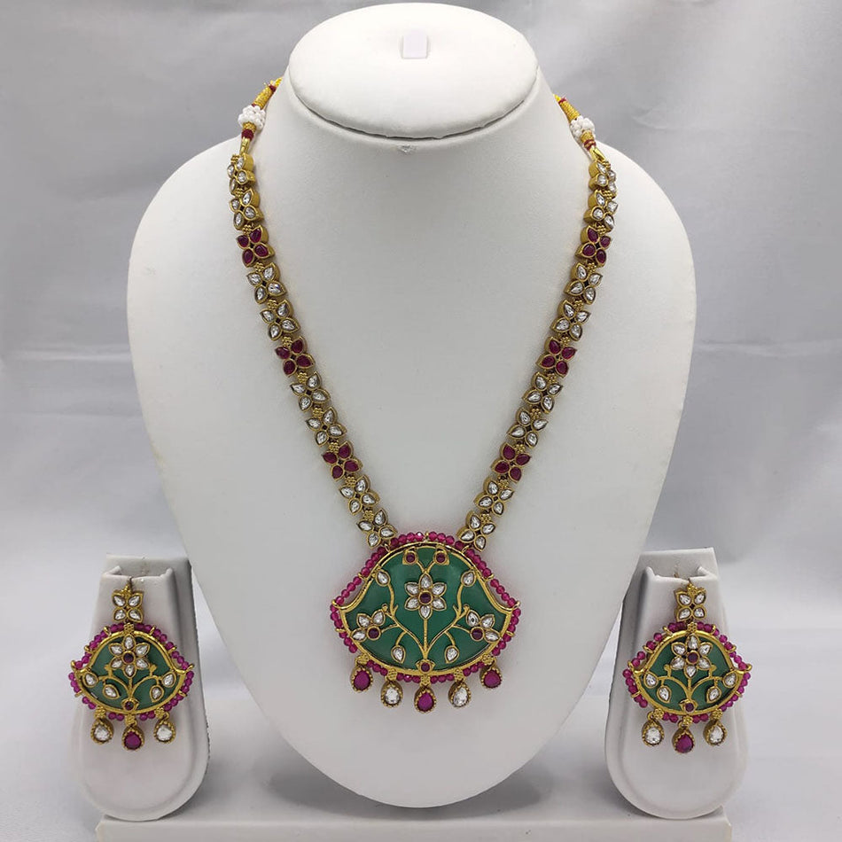 Kundan Choker Necklace in Gold Plated | Bridal Jewellery India