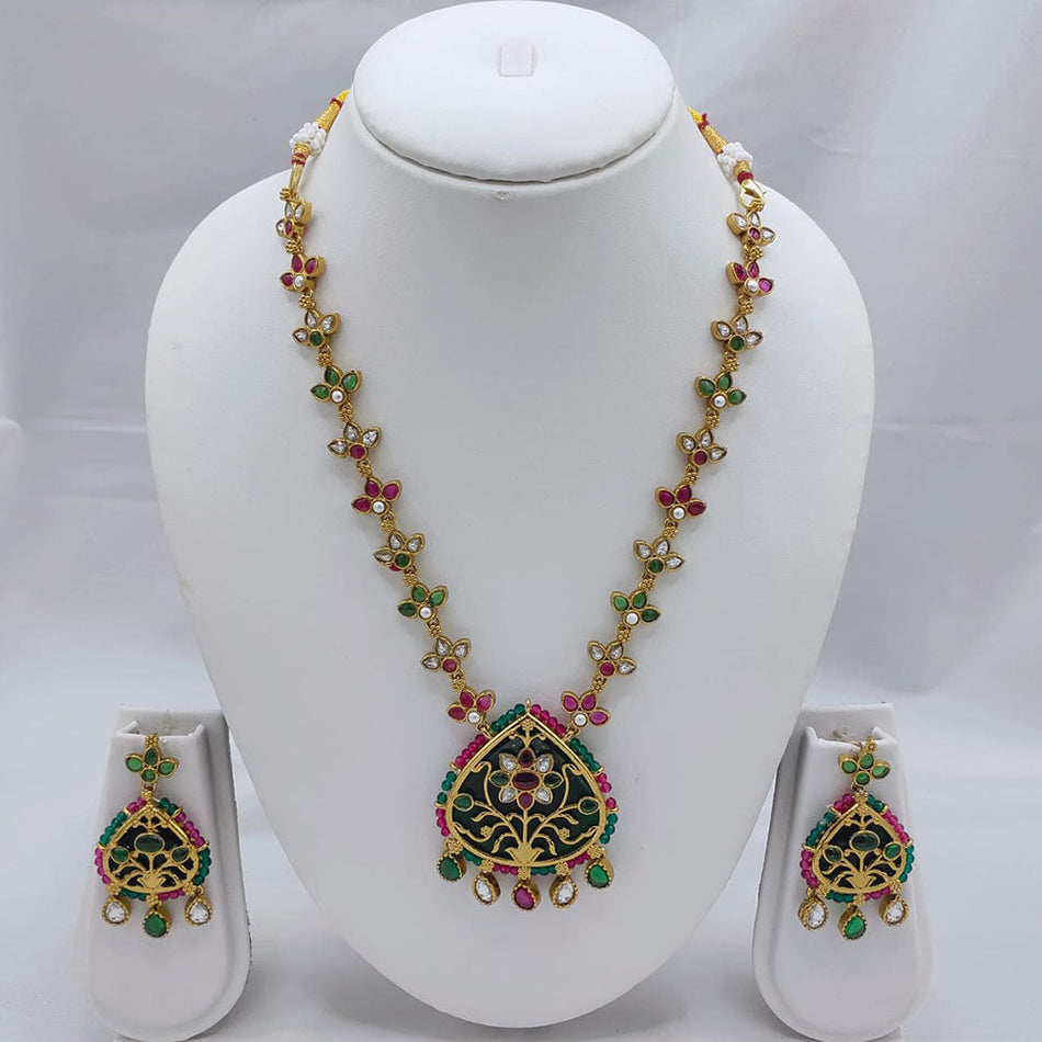 Kundan Choker Necklace in Gold Plated | Bridal Jewellery India