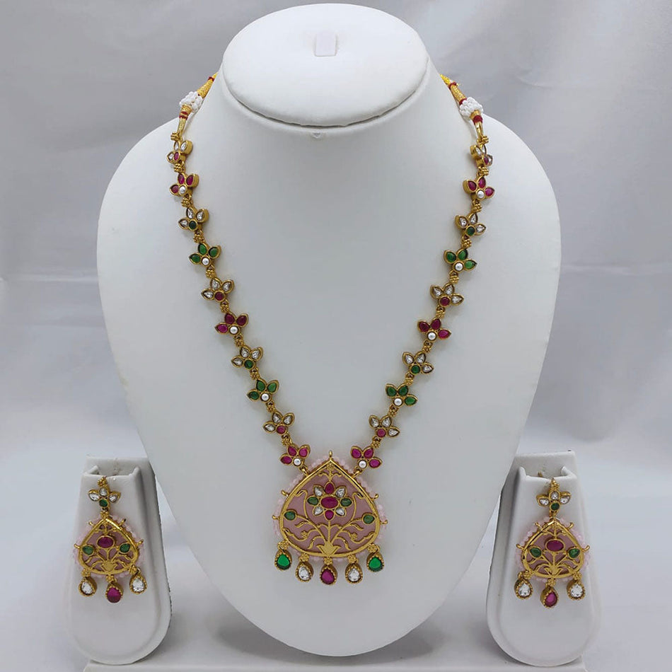 Kundan Choker Necklace in Gold Plated | Bridal Jewellery India