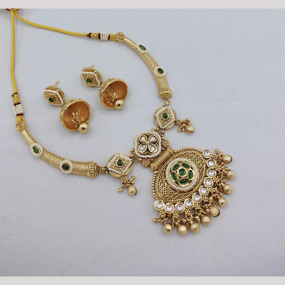 Kundan Choker Necklace in Sterling Silver | Bridal Jewellery India