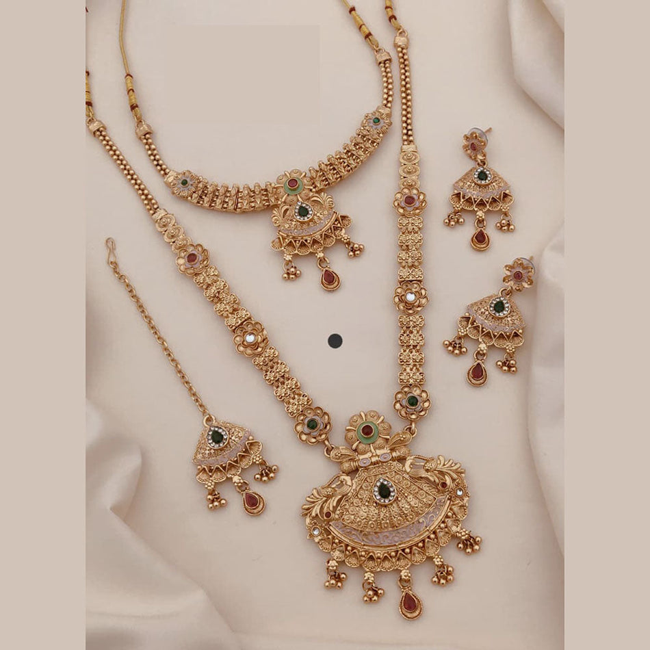Meenakari Necklace in Silver for Wedding | Bridal Jewellery India