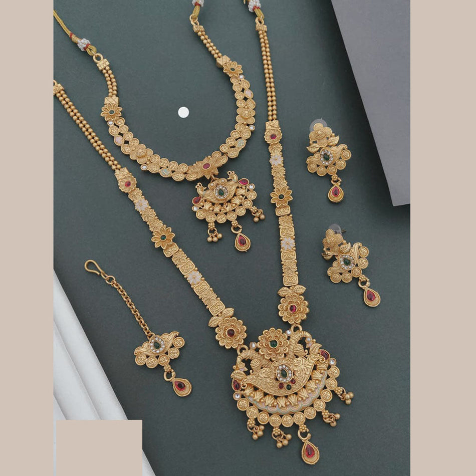 Meenakari Necklace in Sterling Silver | Bridal Jewellery India