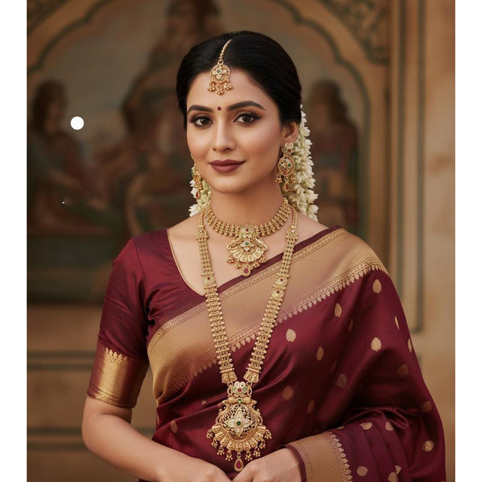 Pota Stone Choker in Oxidised Silver | Bridal Jewellery India