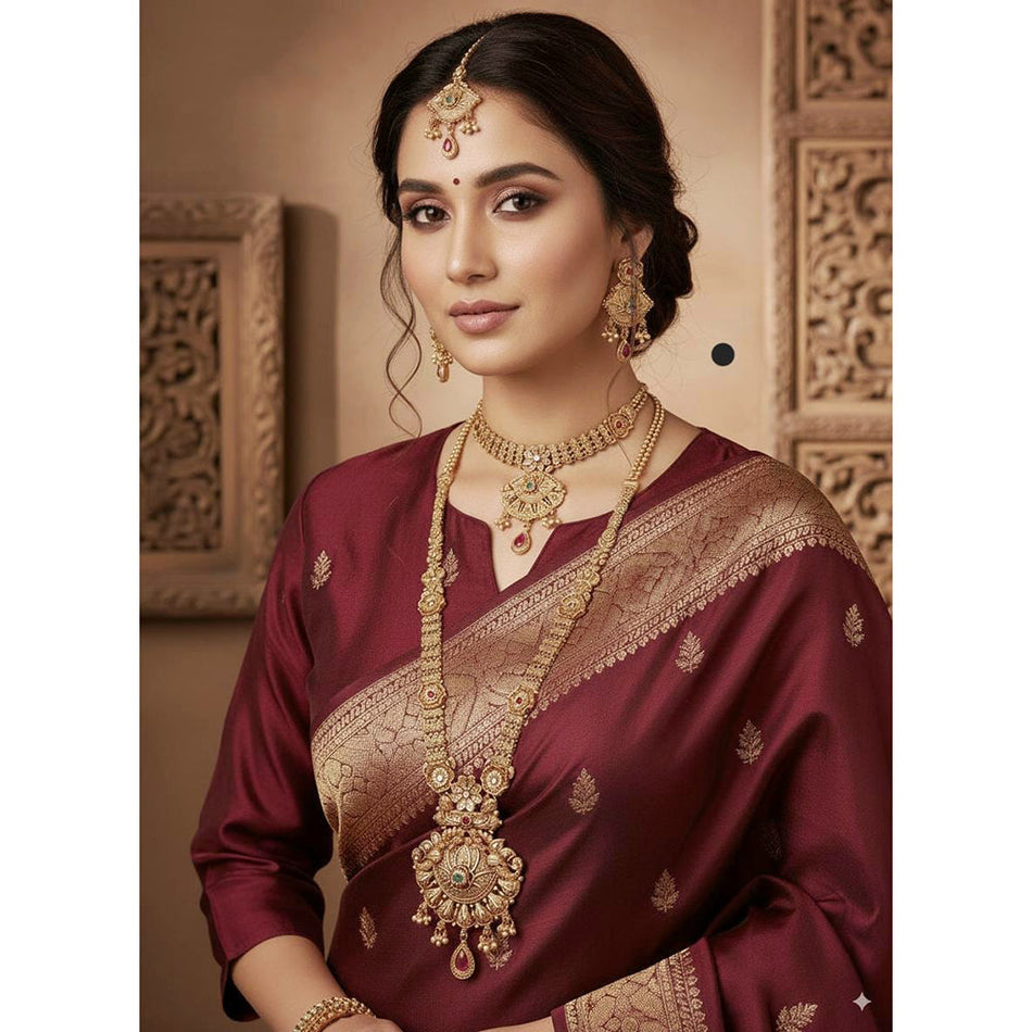 Pota Stone Choker in Gold Tone for Bridal Wear | Bridal Jewellery India