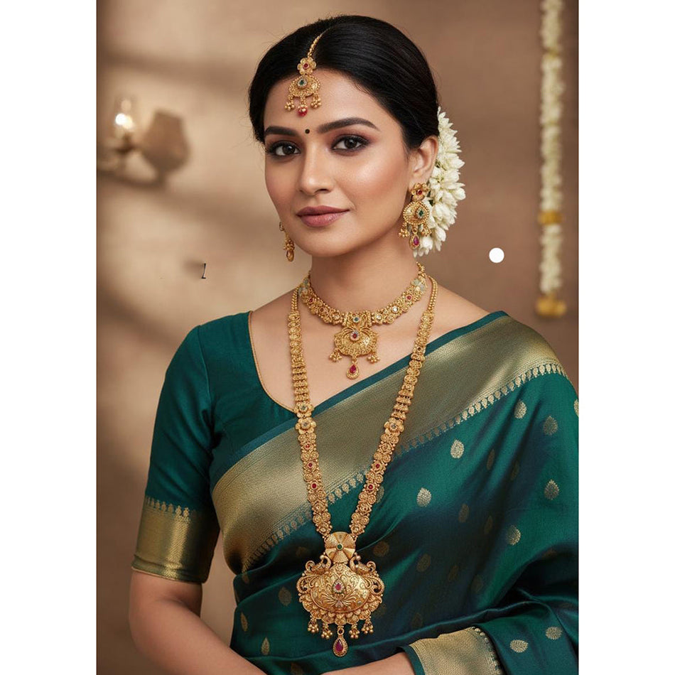 Pota Stone Choker in Gold Plated for Occasions | Bridal Jewellery India