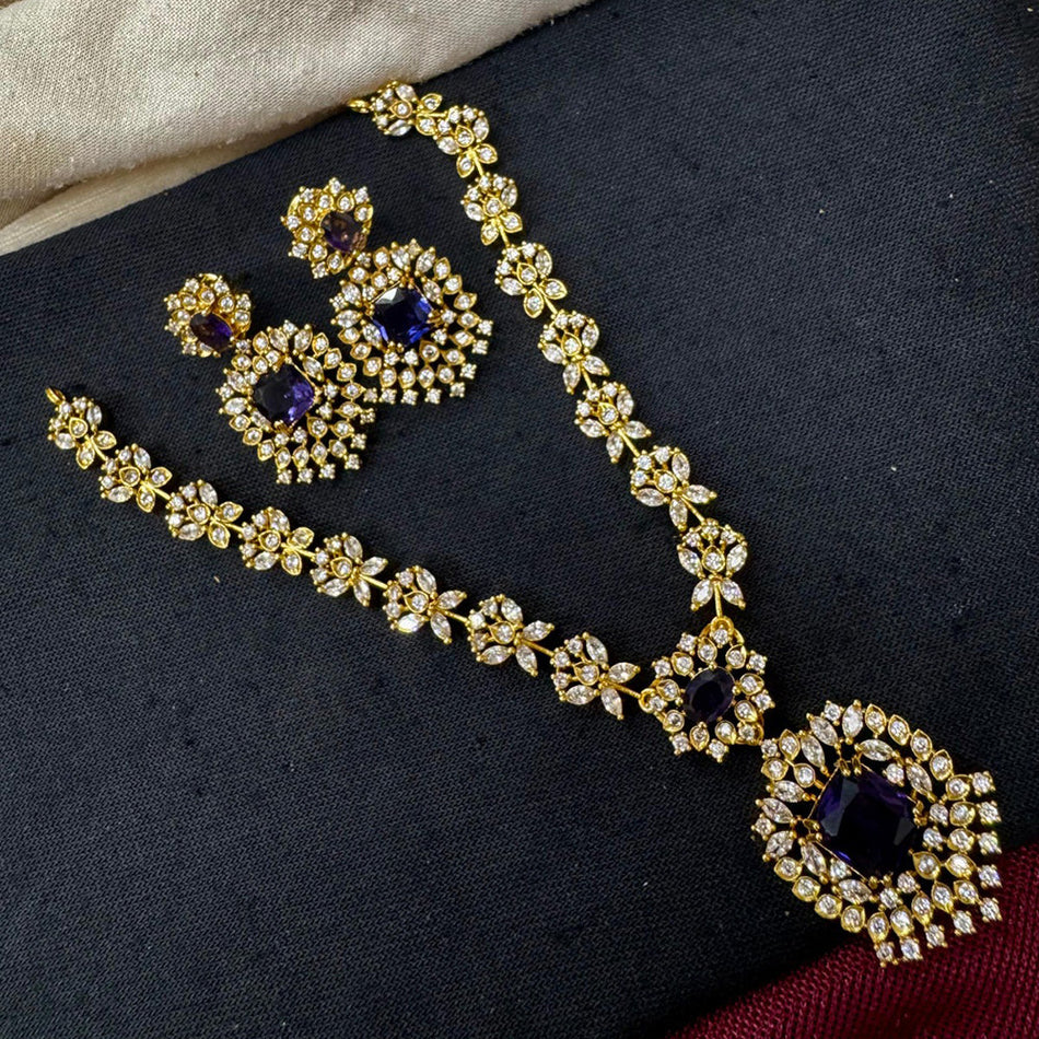 Royal Crystal Choker in Gold Plated with Austrian Stones | Bridal Jewellery India