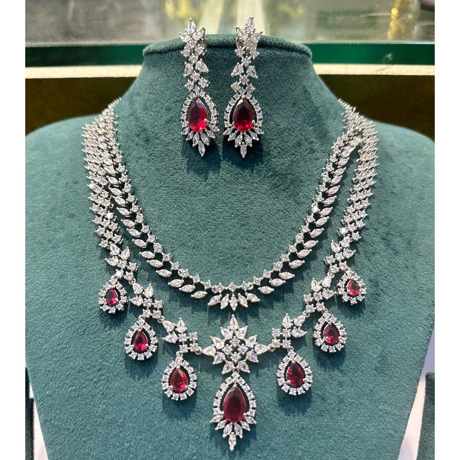 Radiant Glow 18K Gold Plated Daimonds Necklace | Bridal Jewellery India