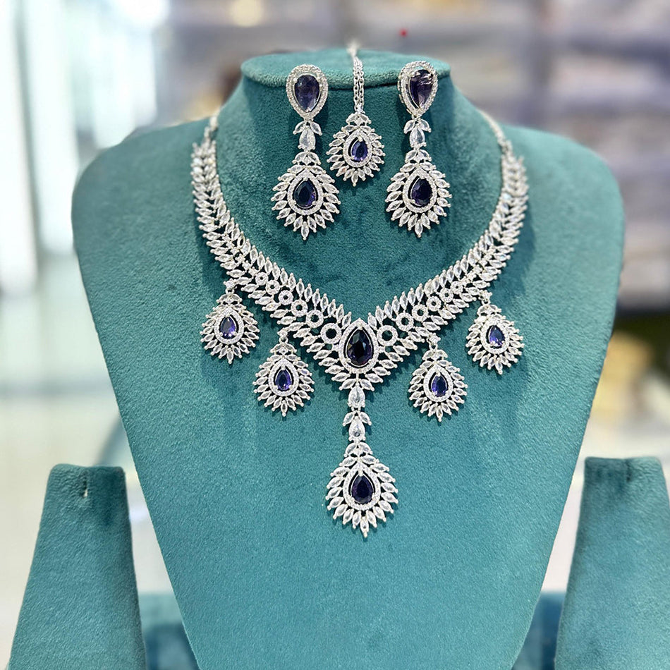 Radiant Glow in 14K Gold Plated Necklace Set | Bridal Jewellery India