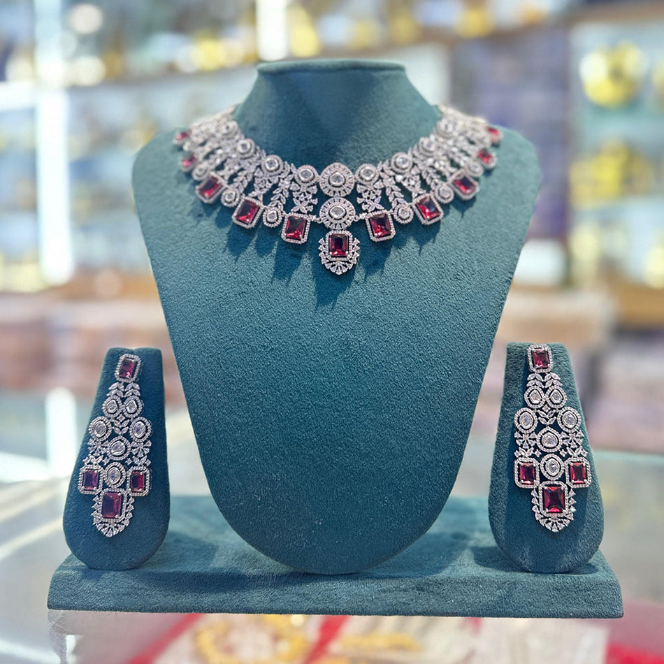 Radiant Glow in 18K Gold Plated Necklace Set | Bridal Jewellery India