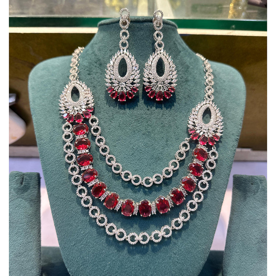 Radiant Glow in 14K Gold Plated Necklace Set | Bridal Jewellery India