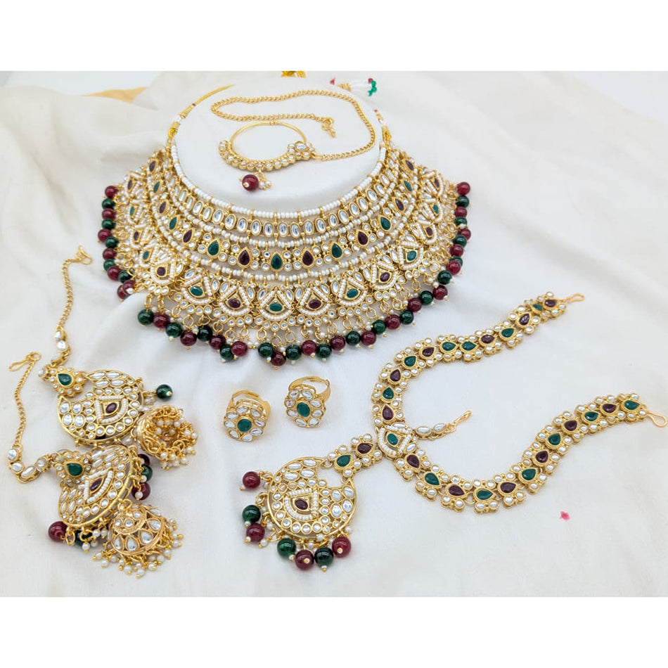 Kundan Choker Necklace in 14K Gold Plated | Bridal Jewellery India
