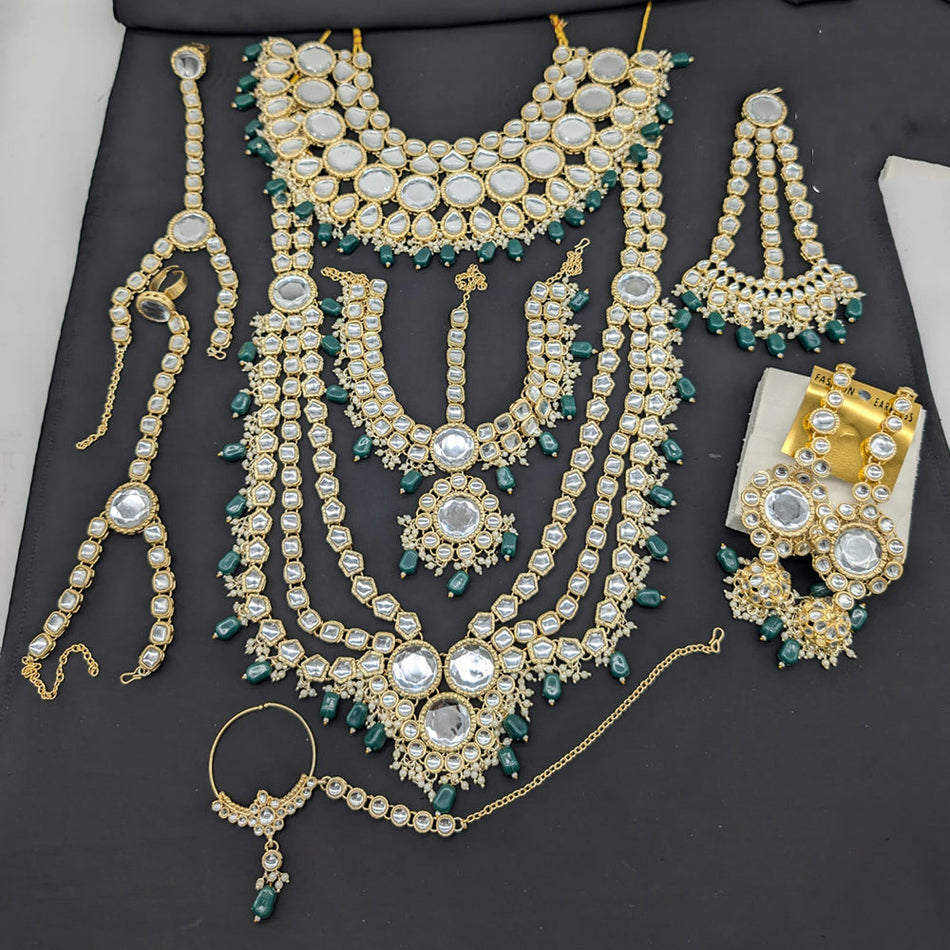 Kundan Necklace in  Gold Plated | Bridal Jewellery India