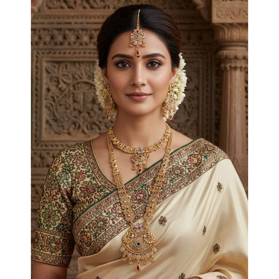 Meenakari Necklace in 14K Gold Plated | Bridal Jewellery India