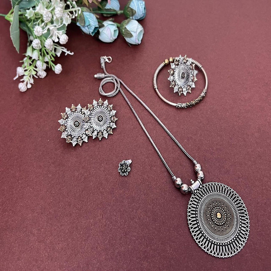 Royal 2 Tone Plated Earrings for Bride | Bridal Jewellery India