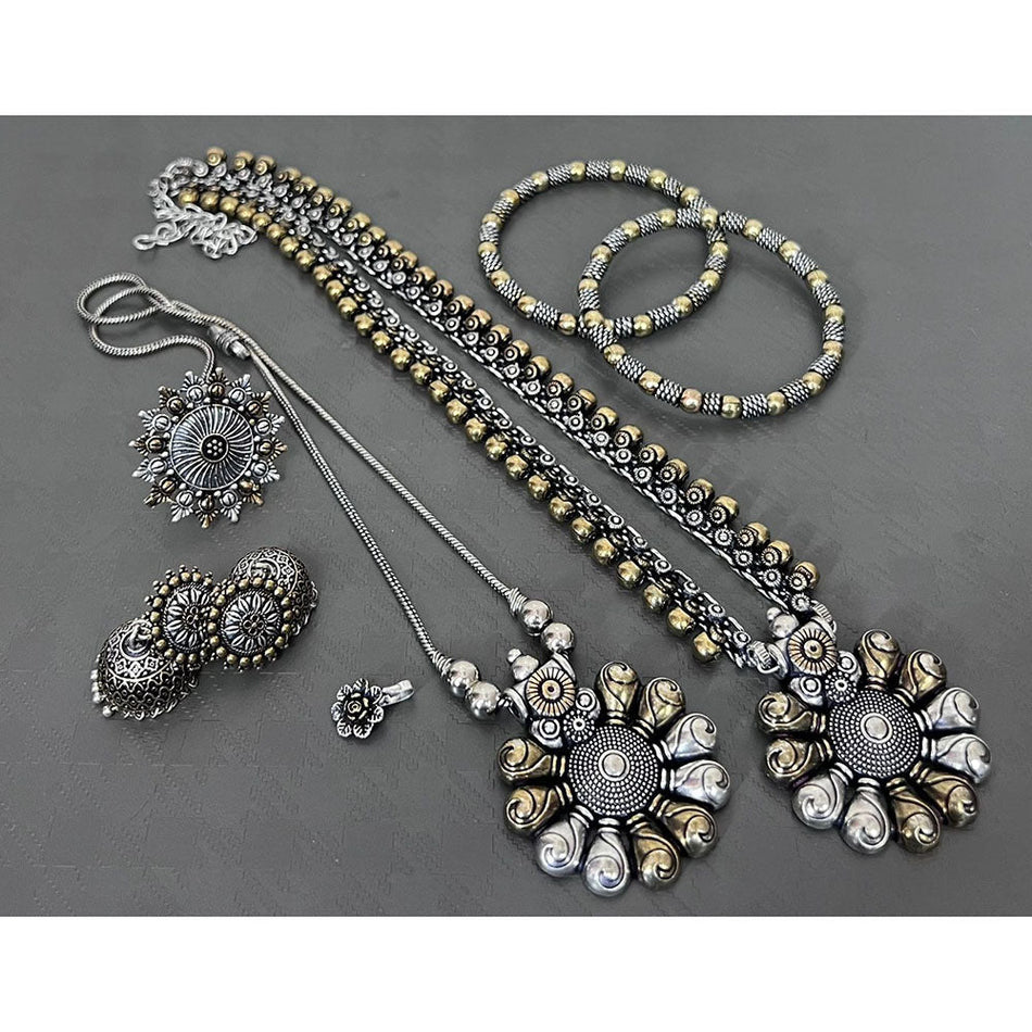 Royal 2 Tone Plated Ethnic Earrings | Bridal Jewellery India
