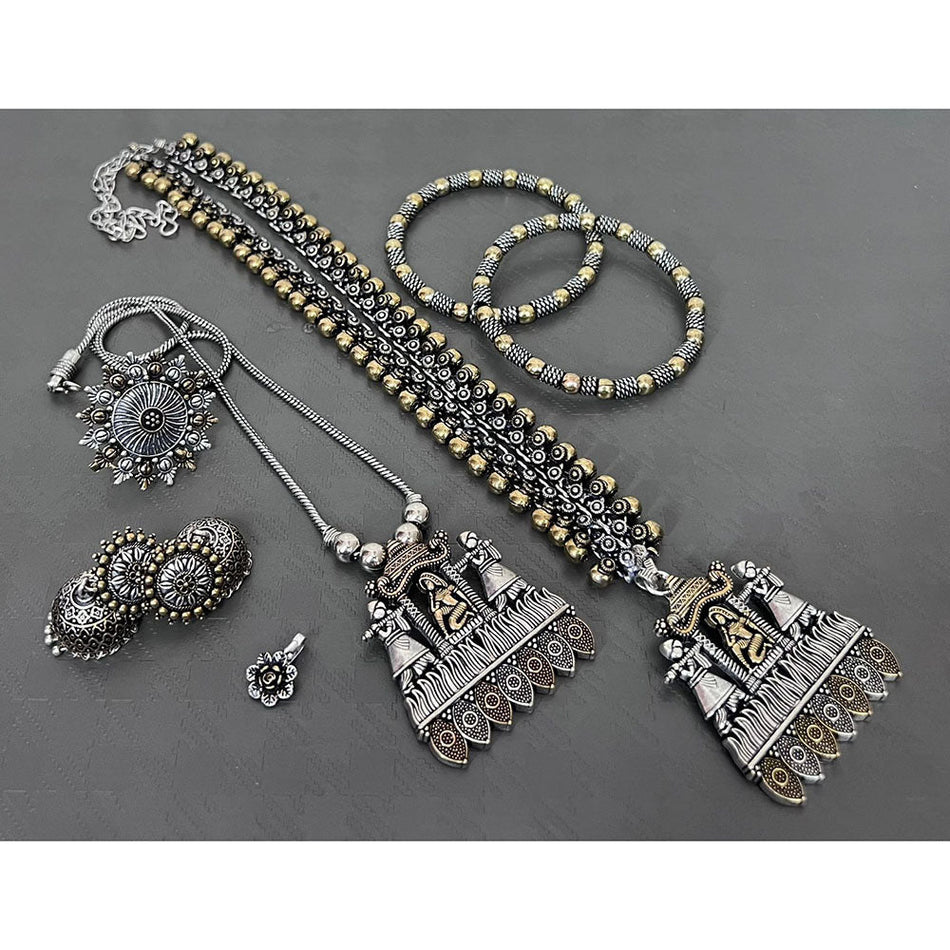 Royal 2 Tone Plated Earrings for Bridal Wear | Bridal Jewellery India