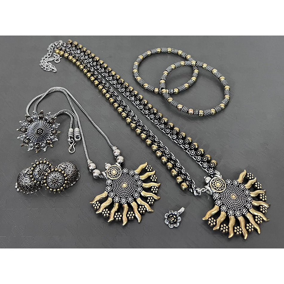 Royal 2 Tone Plated Earrings for Occasion | Bridal Jewellery India