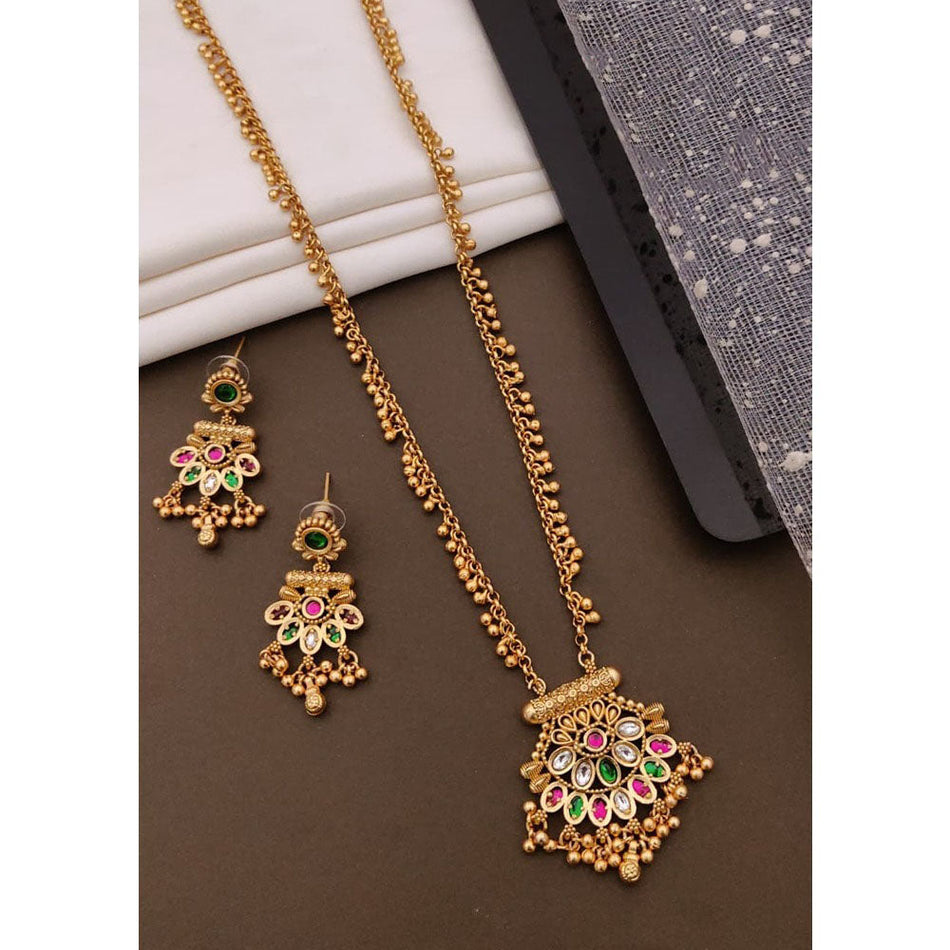 Designer Pota Stone Choker in White Gold Plated | Bridal Jewellery India