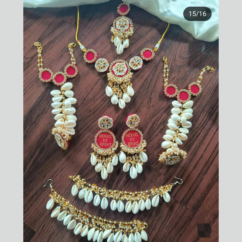 Kundan Shell   Pearl Necklace for Haldi Weddings | Bridal Jewellery India