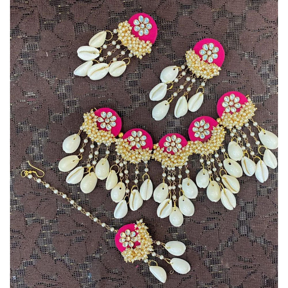 Kundan Choker Necklace in Sterling Silver | Bridal Jewellery India