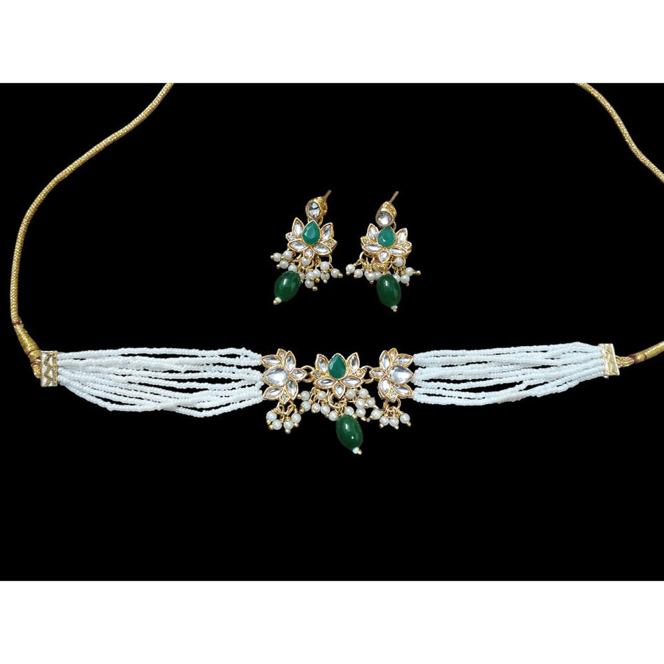 Kundan Choker Necklace in Gold Tone for Bridal Wear | Bridal Jewellery India
