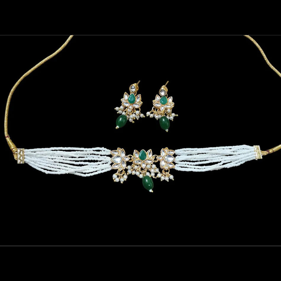 Kundan Choker Necklace in Gold Tone for Bridal Wear | Bridal Jewellery India
