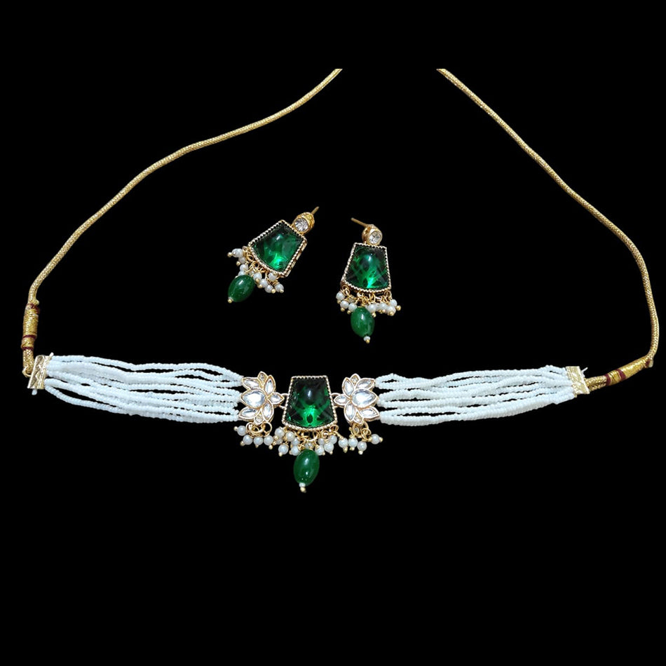 Kundan Choker Necklace in Gold Tone for Bridal Wear | Bridal Jewellery India