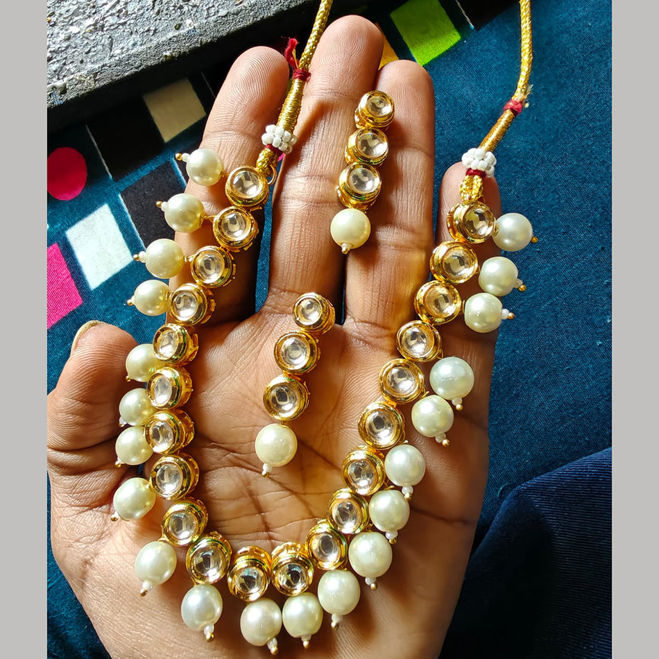 Kundan Necklace in Sterling Silver | Bridal Jewellery India