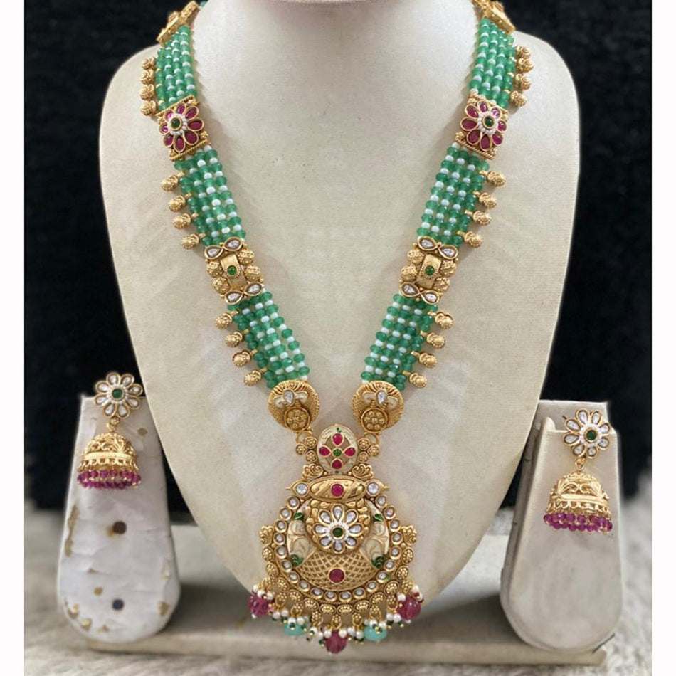 Meenakari Necklace in Sterling Silver | Bridal Jewellery India