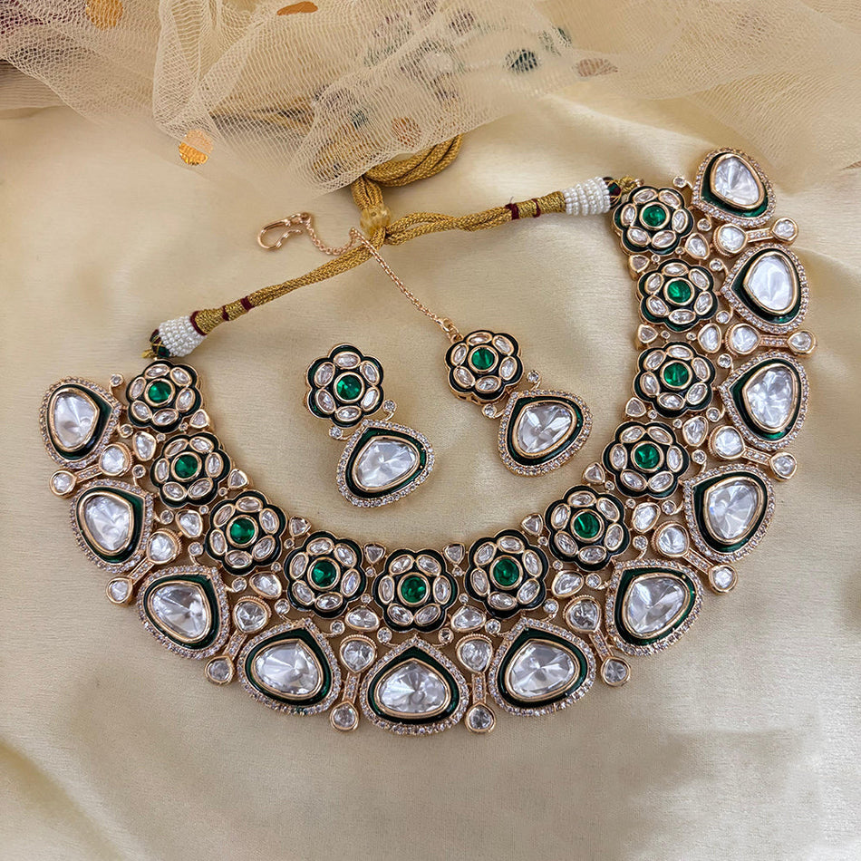 Kundan Necklace in 18K Gold Plated | Bridal Jewellery India