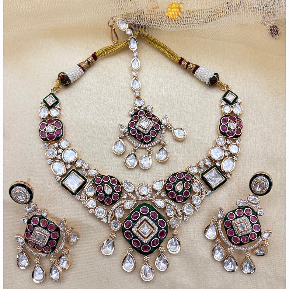 Kundan Necklace in  Gold Plated | Bridal Jewellery India