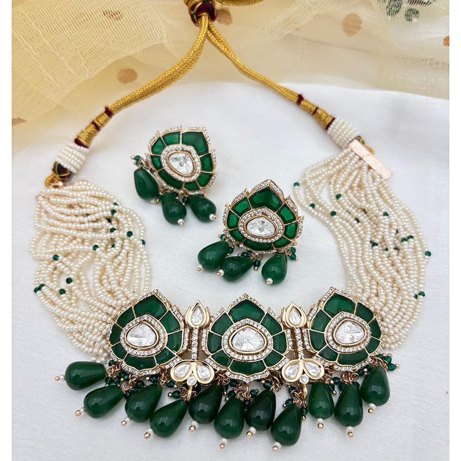 Kundan Choker Necklace in Gold Tone for Bridal | Bridal Jewellery India