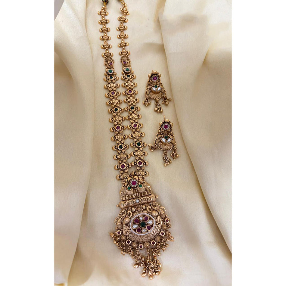 Ethnic Pota Necklace in Sterling Silver | Bridal Jewellery India