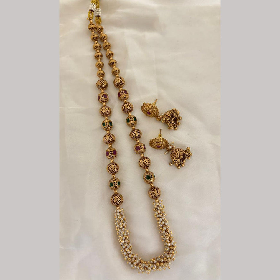 Pota Stone Choker Necklace in Oxidised Silver | Bridal Jewellery India
