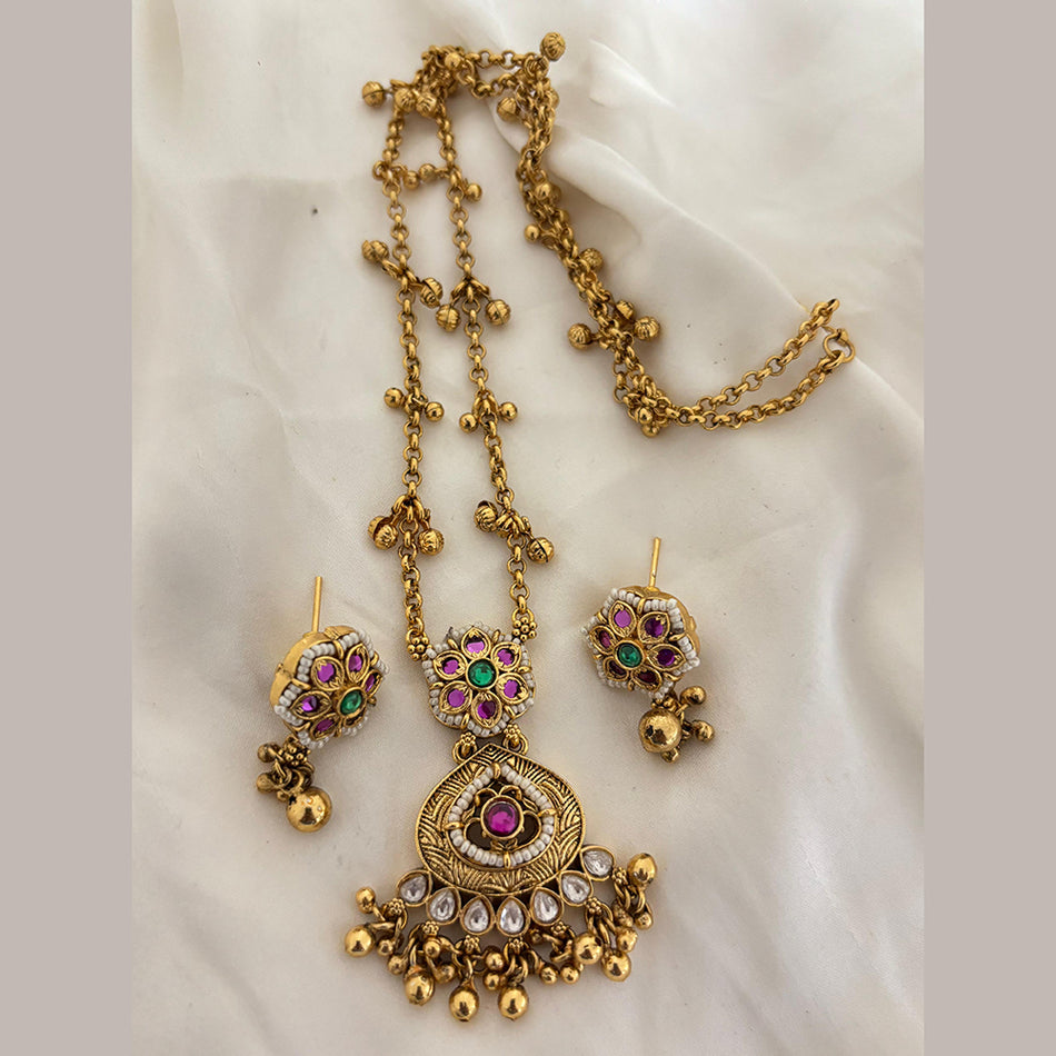 Designer Pearl Necklace in Sterling Silver | Bridal Jewellery India