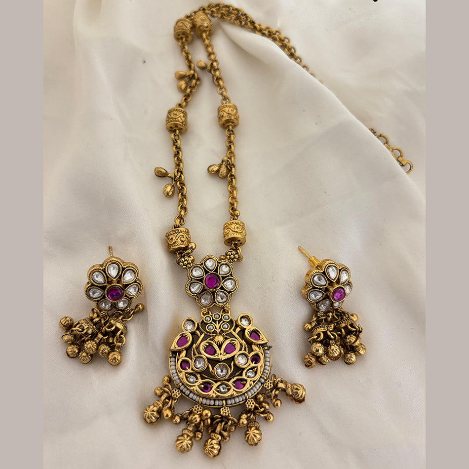 Designer Pearl Long Necklace for Occasion | Bridal Jewellery India