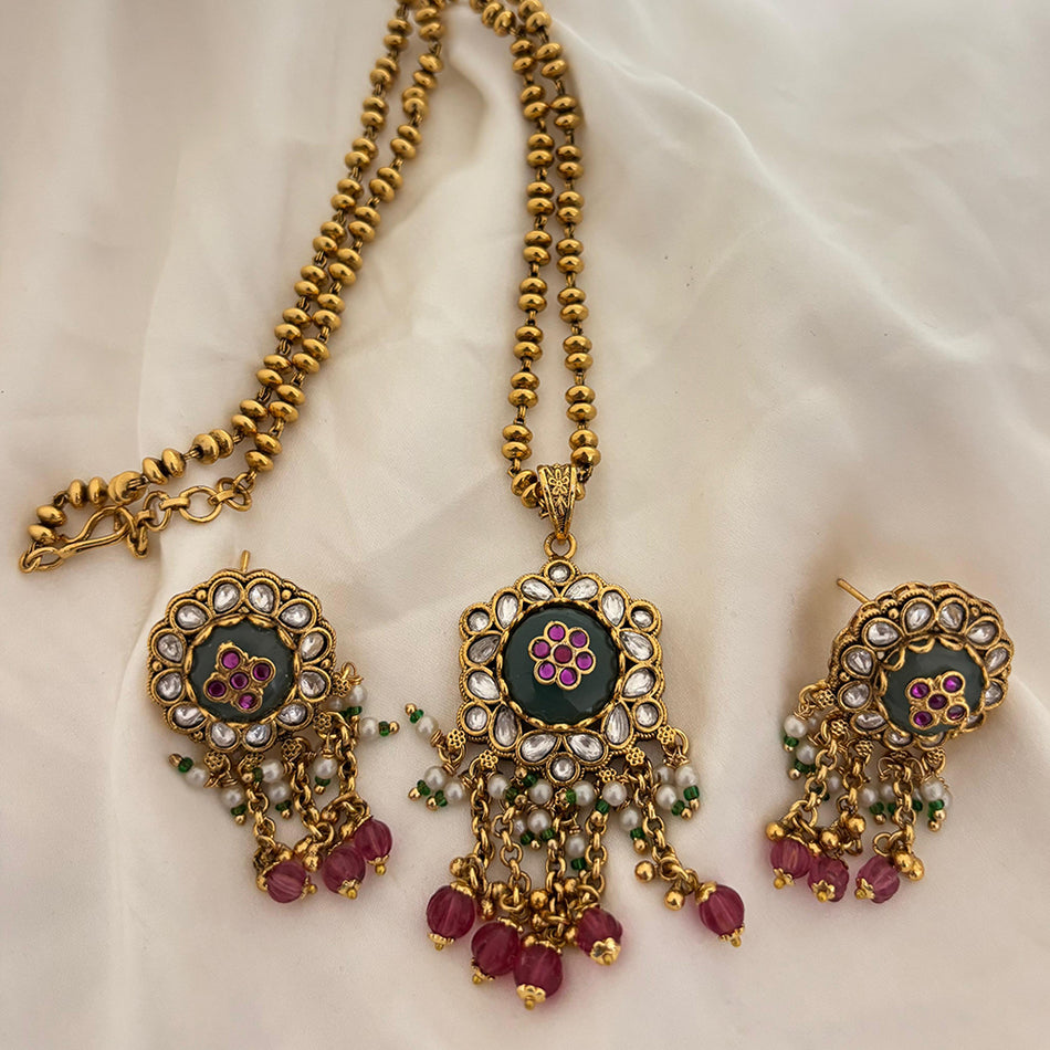 Designer Pearl Long Necklace for Occasion | Bridal Jewellery India