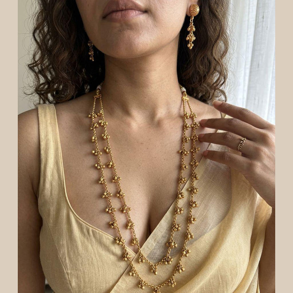 Pearl Necklace in Gold Plated | Bridal Jewellery India