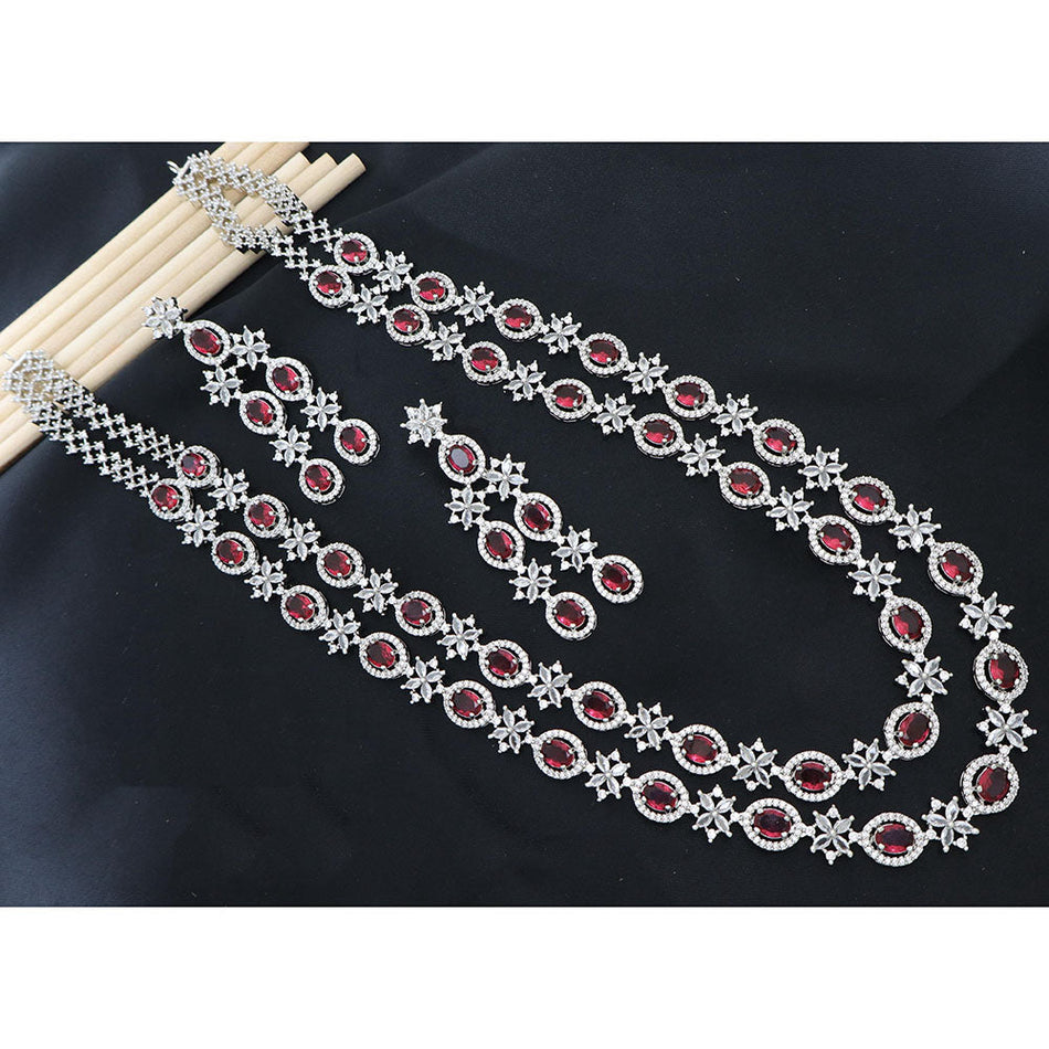 Long Diamond Chain Necklace for Wedding | Bridal Jewellery India