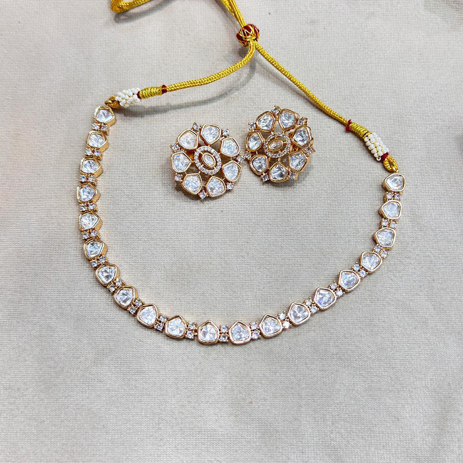 Kundan Necklace in  Gold Plated | Bridal Jewellery India