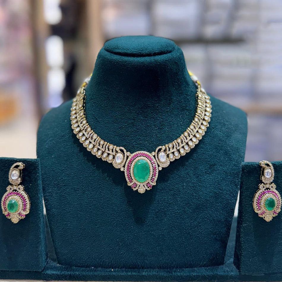 Kundan Necklace in 18K Gold Plated | Bridal Jewellery India