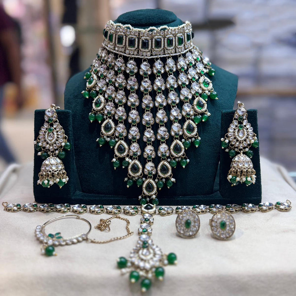 Kundan Necklace in Gold Plated | Bridal Jewellery India