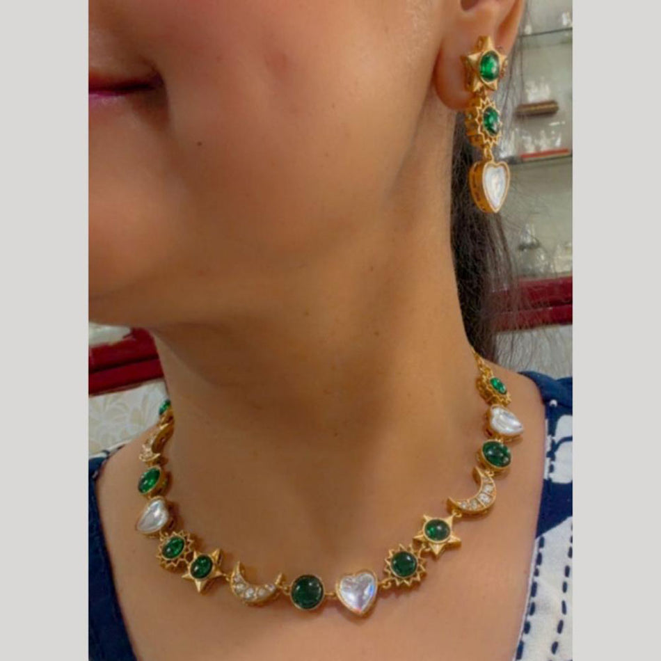 Kundan Necklace in Gold Tone | Bridal Jewellery India