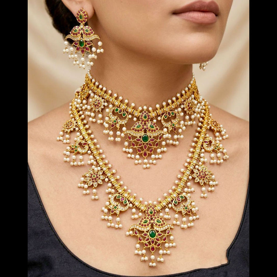 Pota Necklace in Oxidised Silver | Bridal Jewellery India